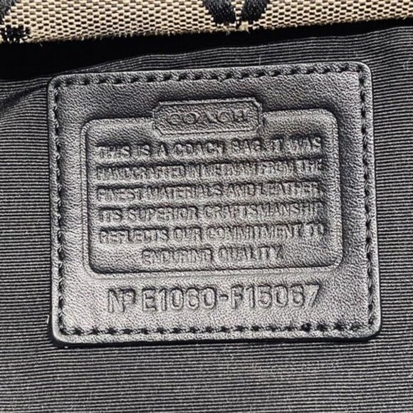 Coach Hobo Shoulderbag F15067 Signature Gray Canvas Black Leather Hand Bag READ - Picture 14 of 16